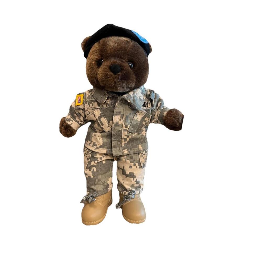 Mini Army Bear 11" NWT Ira Green Bear Forces of America‎ Plush Male Bear